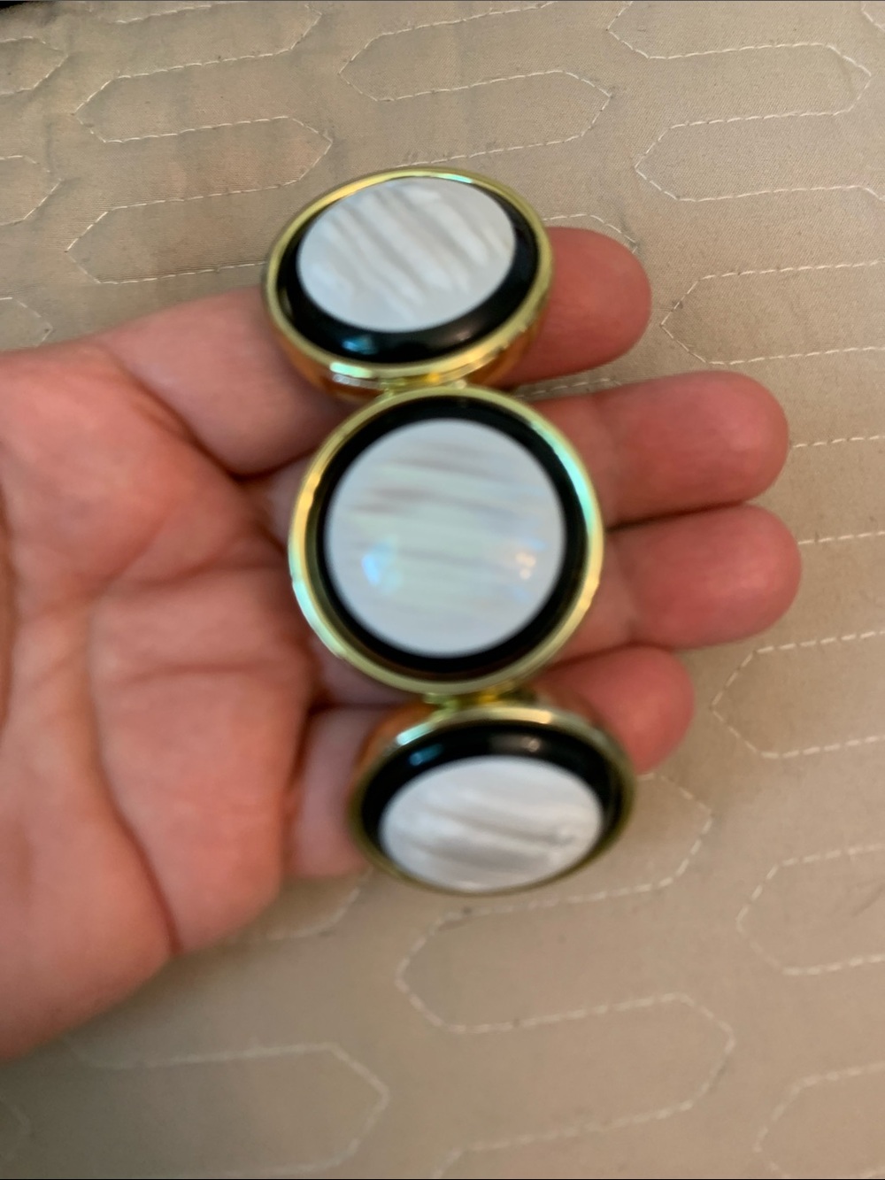 NWOT Elegant Black & White Statement Bracelet